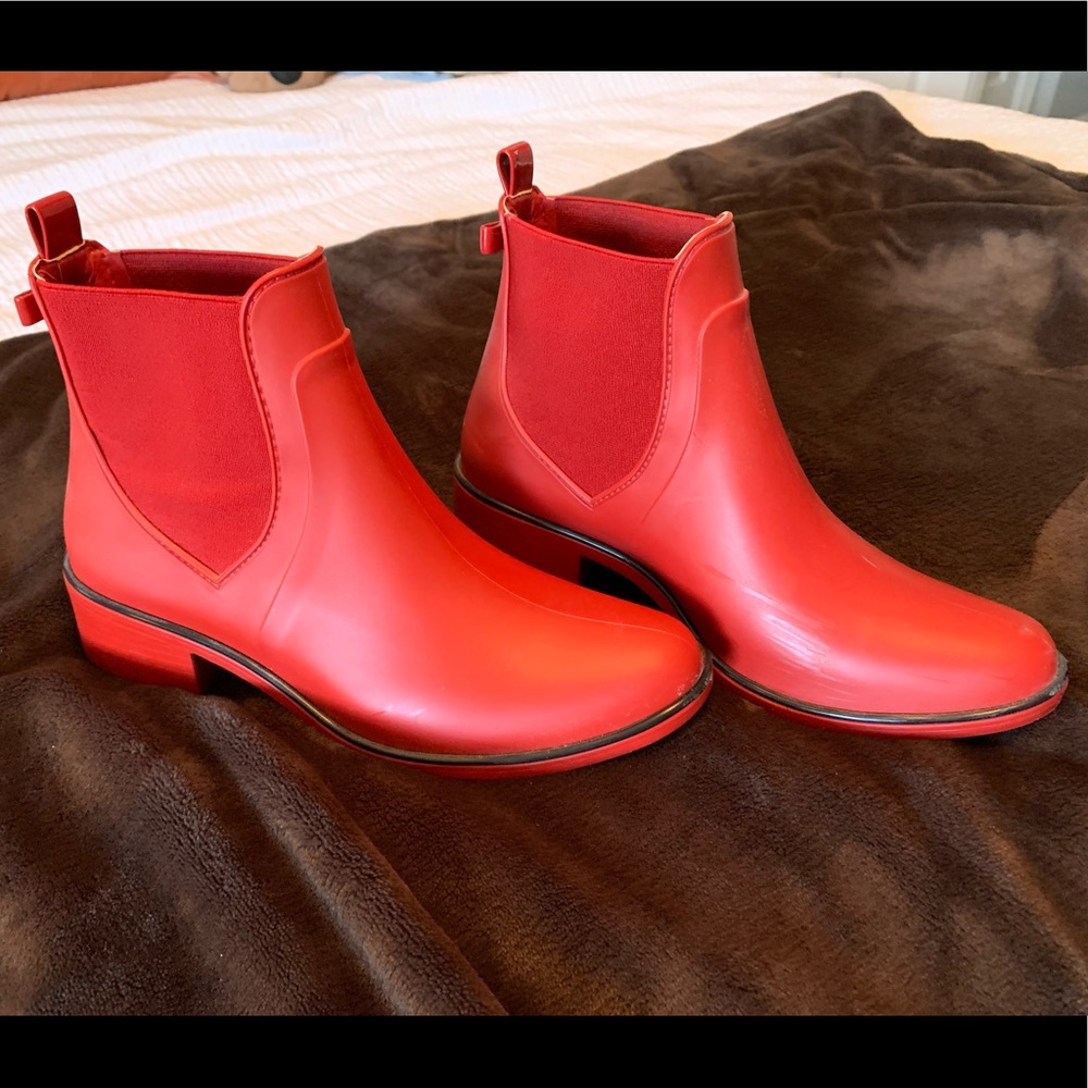 Kate Spade Red Sedgewick Rain Boots
